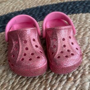 Crocs Sparkly Pink Clogs